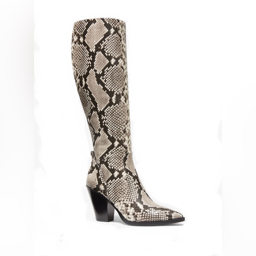 Dover Snake Embossed Knee Boot